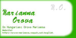 marianna orova business card